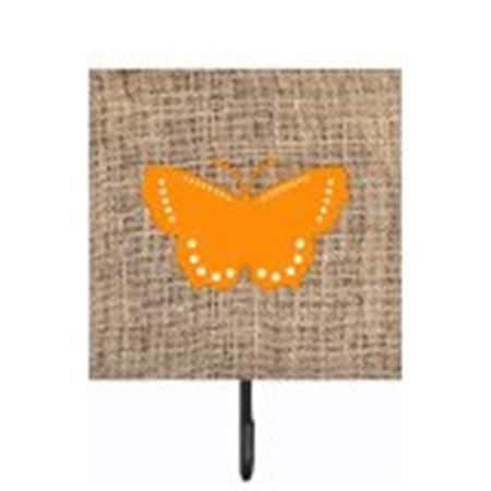Carolines Treasures Butterfly Burlap And Orange Leash Or Key Holder BB1033-BL-OR-SH4